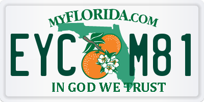 FL license plate EYCM81
