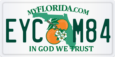 FL license plate EYCM84