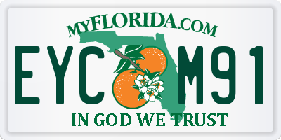 FL license plate EYCM91