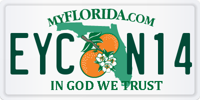 FL license plate EYCN14