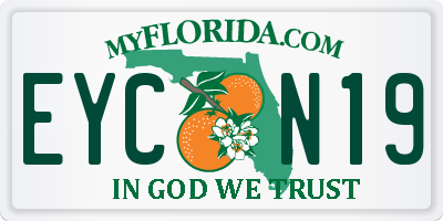 FL license plate EYCN19
