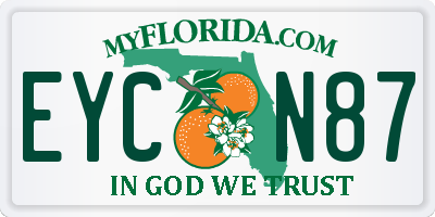 FL license plate EYCN87