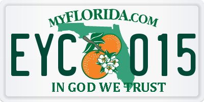 FL license plate EYCO15