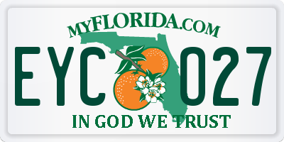 FL license plate EYCO27