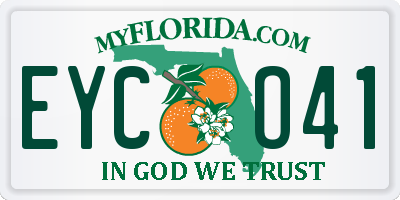 FL license plate EYCO41