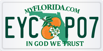 FL license plate EYCP07