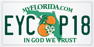 FL license plate EYCP18