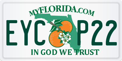 FL license plate EYCP22