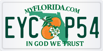 FL license plate EYCP54