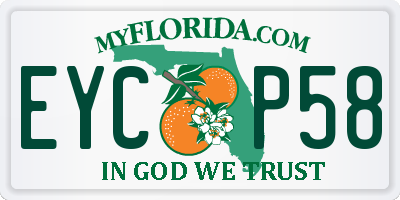 FL license plate EYCP58