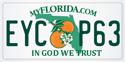 FL license plate EYCP63