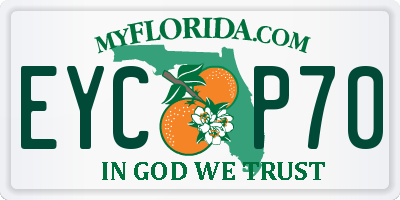 FL license plate EYCP70
