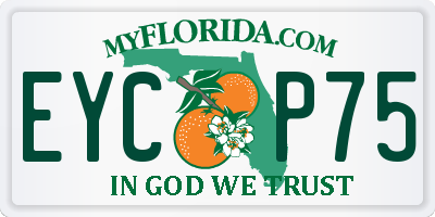 FL license plate EYCP75