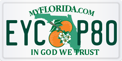 FL license plate EYCP80