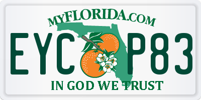 FL license plate EYCP83
