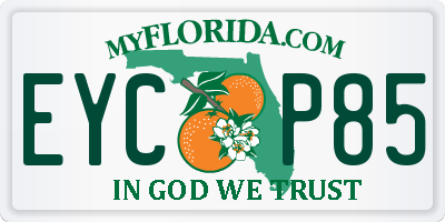 FL license plate EYCP85