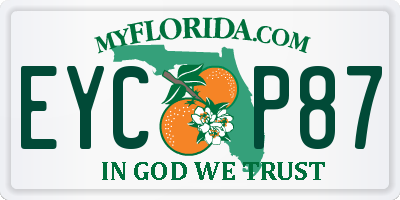 FL license plate EYCP87