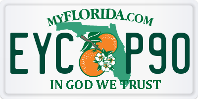 FL license plate EYCP90
