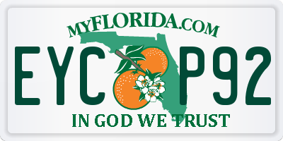 FL license plate EYCP92