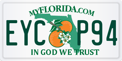 FL license plate EYCP94