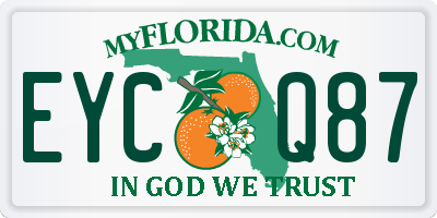 FL license plate EYCQ87