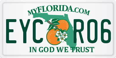 FL license plate EYCR06