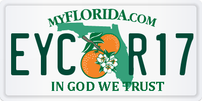 FL license plate EYCR17