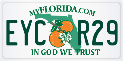 FL license plate EYCR29