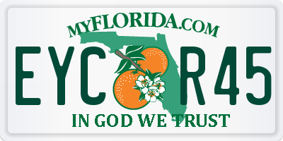 FL license plate EYCR45