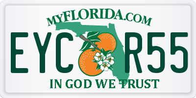 FL license plate EYCR55