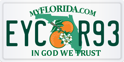 FL license plate EYCR93