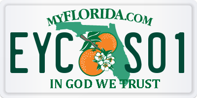 FL license plate EYCS01
