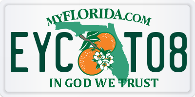 FL license plate EYCT08