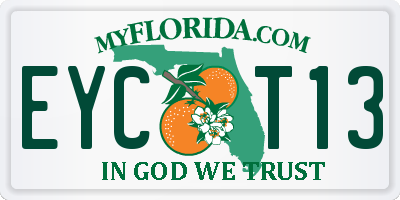 FL license plate EYCT13