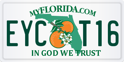 FL license plate EYCT16