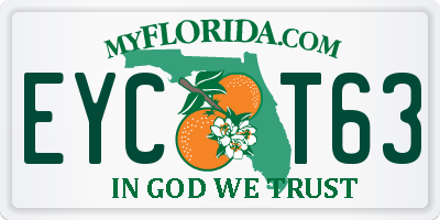 FL license plate EYCT63