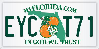 FL license plate EYCT71