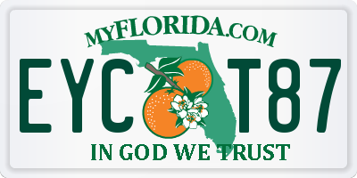 FL license plate EYCT87