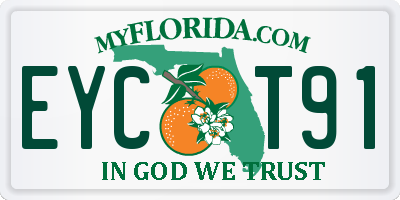 FL license plate EYCT91