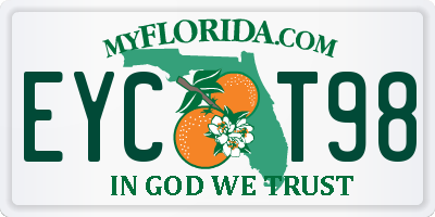 FL license plate EYCT98