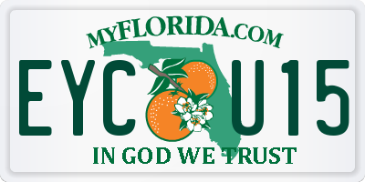 FL license plate EYCU15