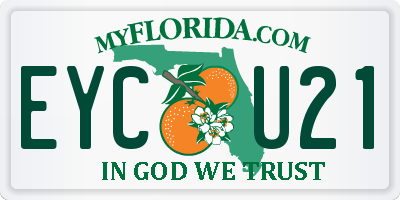 FL license plate EYCU21