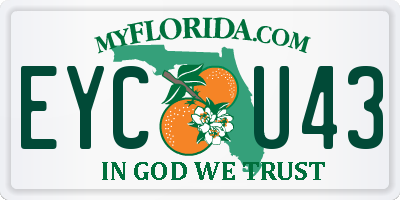 FL license plate EYCU43