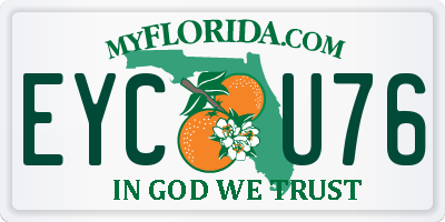 FL license plate EYCU76