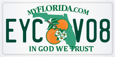 FL license plate EYCV08