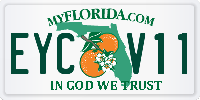 FL license plate EYCV11