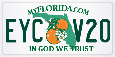 FL license plate EYCV20