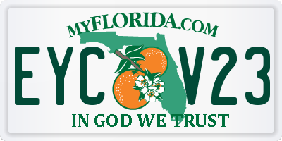 FL license plate EYCV23