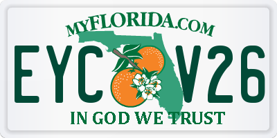 FL license plate EYCV26