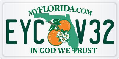 FL license plate EYCV32